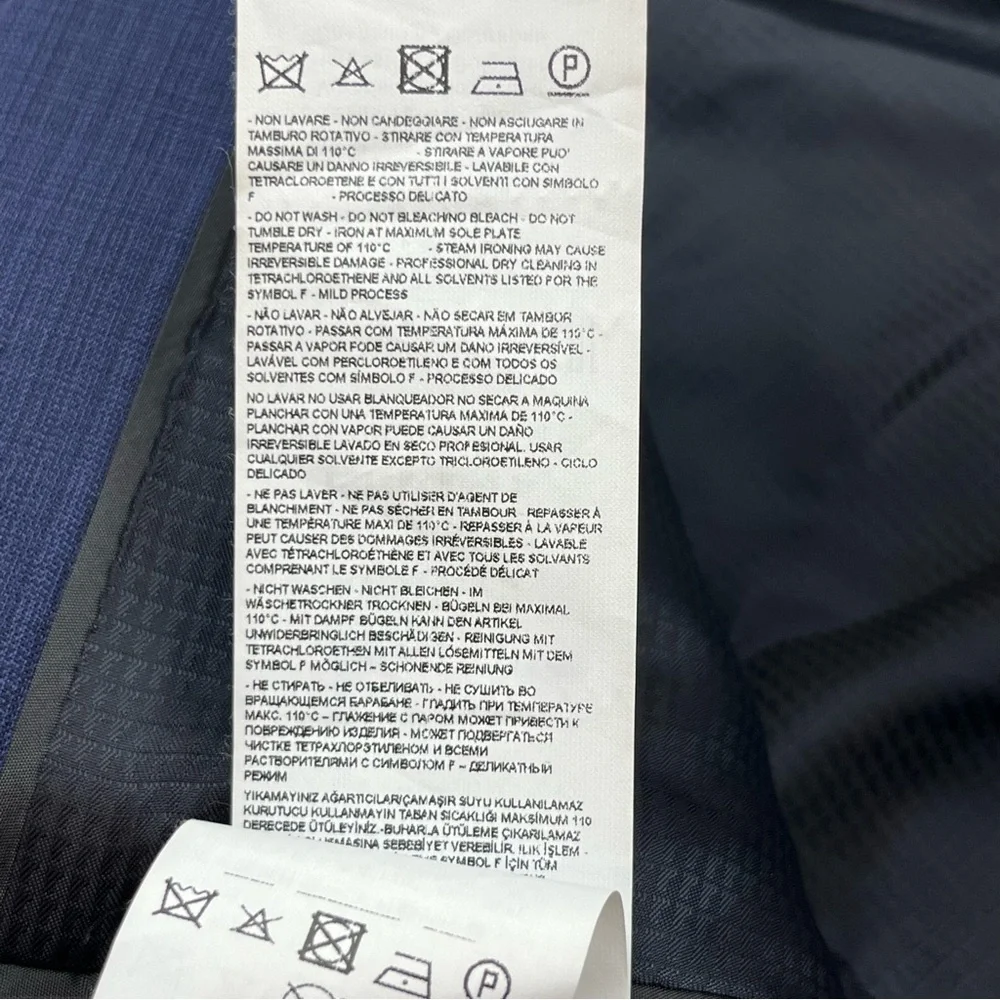 Emporio Armani G-Line‎ Textured Sport Coat Size US 50 Blue 100% Virgin Wool NWOT